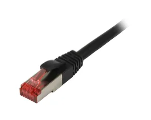 Patchkabel RJ45, CAT6 250Mhz, 0.15m schwarz, S-STP(S/FTP), TPE/LSZH(Superflex), Synergy 21,