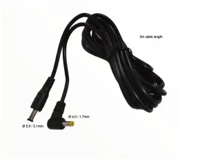 ALLNET Ersatznetzteil zbh. Hohlstecker -> Hohlstecker Adapterkabel Verlängerung 5,5mm x 2,1mm -> 4,0mm x 1,7mm 3m