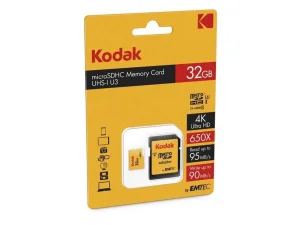 Flash SecureDigitalCard (SD) 32GB *Kodak + Adapter CL10 SDHC UHS-I U3 95MB/s Blister