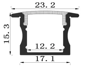 Synergy 21 LED U-Profil 200cm, ALU003 weiss