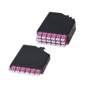 Telegärtner Baugruppenträger, HD3, zbh. FanOut-Modul 0,5HE 6xLC D MM violett OM4 -> 1xMPO/APC male,