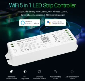 Synergy 21 LED Controller 5in1 RGB-WW (RGB-CCT) DC12~24V WiFi + 2.4G *Milight/Miboxer* Alexa Serie