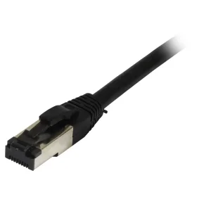 Patchkabel RJ45, CAT8.1 2000Mhz, 0.5m, schwarz, S-STP(S/FTP), TPE(Ultra SuperFlex), AWG26, Synergy 21