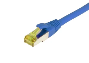 Patchkabel RJ45, CAT6A 500Mhz, 1.0m, blau, S-STP(S/FTP), TPE/LSZH(Ultraflex), AWG26, mit CAT7 Rohkabel, Synergy 21
