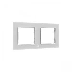 Shelly · Unterputz Zubehör · " Wall Frame 2" · Wandtaster Rahmen 2-fach · Weiß