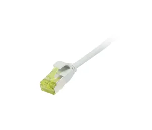 Patchkabel RJ45, CAT6A 500Mhz, 0.15m, grau, U/FTP, slimline rund d=3,8mm, TPE/LSZH(Superflex), AWG32, mit CAT7 Rohkabel, Synergy 21