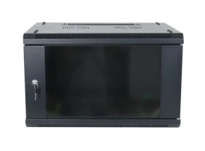 ALLNET 19" Wandgehäuse, 6HE, 1-teilig, T600mm, Schwarz, zerlegt(Flat Pack), SMA-Serie,