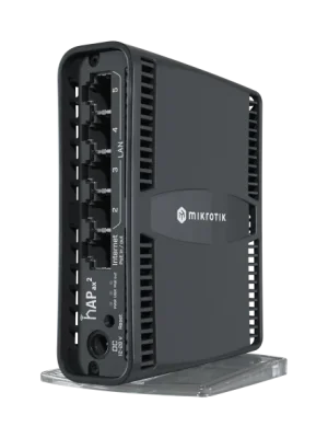 MikroTik home AX Access Point C52iG-5HaxD2HaxD-TC, hAP ax², 2.4/5 GHz AX, 5x Gigabit, Tower Case
