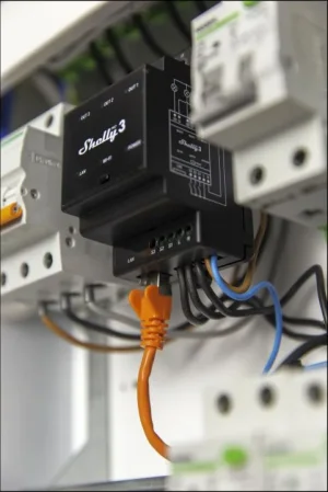 Shelly · Hutschiene · " Pro 3" · Relais · max. 48A · 3 Phasen · 3 Kanäle · WLAN · LAN · BT