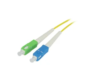 LWL-1-Faser-Patchk. 10mtr.SC-SC(APC), 9/125u, OS2, G657A2, AD=2mm, flexible Knickschutztülle,