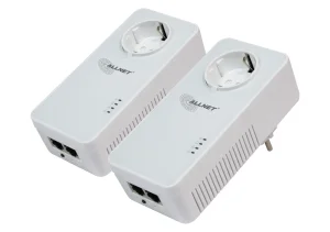 ALLNET Powerline 1200Mbit 2er Bundle Bridge RJ45 HomePlugV2 " SmartLink" Passtrough ALL1681205v2