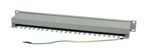Patch Panel 24xTP, CAT6A, 500Mhz, 19", Lichtgrau LSA, Synergy 21