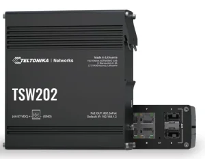 Teltonika · Switch · TSW202 · 8 Port Gigabit Industrial managed PoE+ Switch, 2 SFP