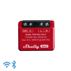 Shelly · Unterputz · "1PM Mini Gen. 3" · Relais · max 8A · 1 Kanal · Messfunktion · WLAN · BT