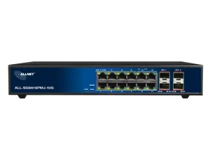 ALLNET Switch full managed Layer2+ 16 Port • 12x GbE • PoE Budget 130W • 8x PoE at • 4x Giga LAN • 4x SFP+ • 19" • ALL-SG8616PMJ-10G