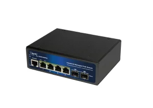 ALLNET Switch industrial full managed Layer2+ 6 Port GbE • PoE Budget 120W • 4x PoE at • 2x SFP • Lüfterlos • DIN • JSON • ALL-SGI8106PMJ