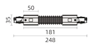 Powergear 3PH Verbinder, Flexibel, Weiß