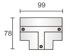 Powergear 3PH EINBAUSCHIENE T Verbinder-ABDECKUNG, Weiß