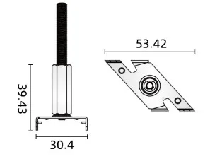 Powergear Mini 1PH 1 DECKENMONTAGE EZCLICK MIT Stange, Weiß, 1 meter