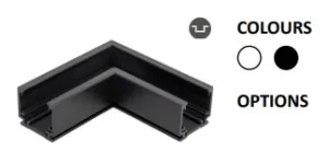 Powergear 48V L PROFIL Verbinder, FLACH, LINKS, Schwarz