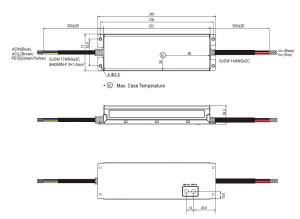 MEANWELL Netzteil - 24V 300W IP67