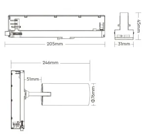 Synergy 21 LED Track Spotlight 30W RGB-WW (RGB-CCT) Zigbee 3.0 + 2.4G schwarz*Milight/Miboxer*