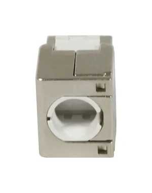 Dosen TP, AP,2-fach(Eckiger Außenrahmen), CAT6A, Keystone Short, Reinweiss, Synergy 21,