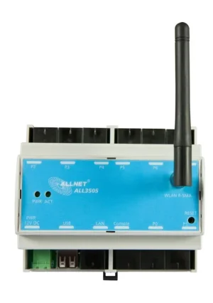 ALLNET MSR Zentrale " ALL3505v2" inkl. 8 Sensor Ports & Hutschienen Montage für IP Gebäude Automation