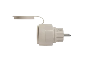 Shelly · Plug & Play " Outdoor Plug S Gen3" · Zwischenstecker für draußen · 12A · Messfunktion · WLAN · Matter · BT