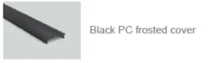 Synergy 21 LED U-Profil zub ALU001-R schwarz PC frosted diffusor/cover + ALU002-R, ALU003, ALU004, ALU007-R, ALU021, ALU024, Kunststoffabdeckung mattiert