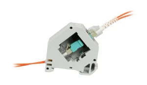 Keystone, Modulträger, DIN Rail, incl. LWL-Kupplung LC multi-Mode 50u OM4, Hutschienenadapter, Synergy 21,