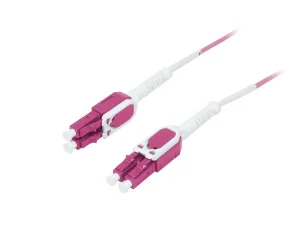 LWL-2-Faser-Patchk. 15mtr.LC-LC, 50/125um, OM4, Uniboot(drehbar), Push/Pull, AD=2mm, Synergy 21