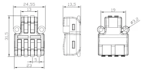 Synergy 21 indoor Kabelverbinder 3in - 6out