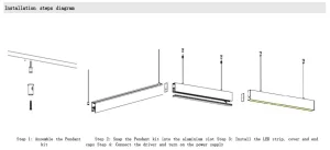Synergy 21 LED U-Profil zub ALU3535 Abhängung 1m
