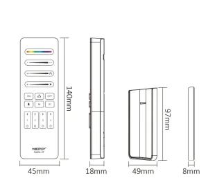 Synergy 21 Pixel LED Fernbedienung SPI - Pixel 2,4GHz (RGB/RGB-W/RGB+CCT) 4 Zonen 4 Szenen *Milight/Miboxer* (b)