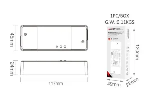 Synergy 21 LED Dimmer Controller AC TRIAC 500W Zigbee 3.0+2,4G+Push *Milight/Miboxer*