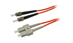 LWL-2-Faser-Patchk. 2mtr.ST-SC, 50/125um, OM2, AD=3mm, Synergy 21,