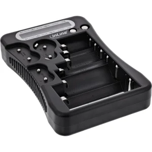 InLine® Batterietester, LCD-Anzeige, universell für AA, AAA, 9V, Knopfzellen