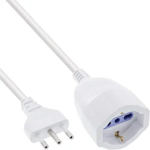 InLine® Strom-Verlängerung Schutzkontakt ITALIEN Stecker L / Buchse F, 2m