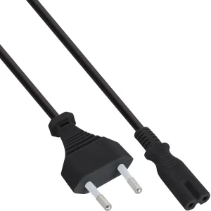 InLine® Netzkabel, Netzstecker auf Euro 8 C7 Stecker, 0,50m