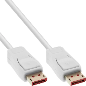 InLine® DisplayPort 1.4 Kabel, 8K, weiß, vergoldete Kontakte, 1,5m