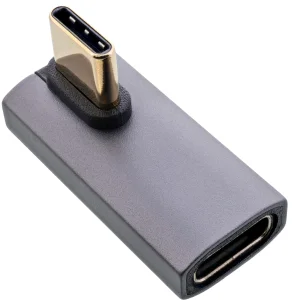 InLine® USB4 Adapter, USB-C Stecker/Buchse vertikal rechts/links gewinkelt