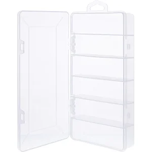 InLine® Kleinteilebox, 6 Fächer, Abmessungen: 206x107x33mm, transparent