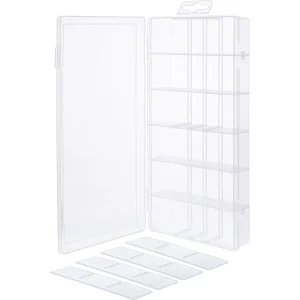InLine® Kleinteilebox, 18 Fächer, Abmessungen: 207x110x27mm, transparent