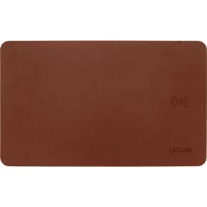 InLine® Maus-Pad, Wireless Charging, 370x225x7mm, braun