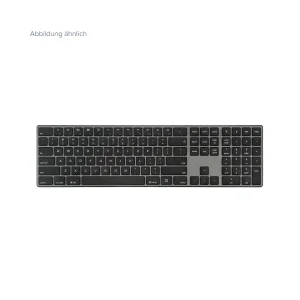 Perixx PERIBOARD-817 DE Kabellose Dual-Mode-Tastatur aus Aluminium, Vollformat