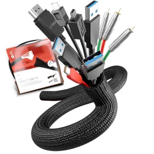 LABEL THE CABLE LTC CABLE TUBE flexibler Kabelschlauch, 25mm/2m, schwarz