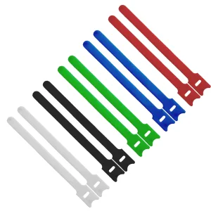InLine® Kabelbinder 12x150mm, Klett-Verschluss, 10er, 5 versch. Farben