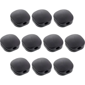 10er Pack InLine® Click Kabelmanager 1-Line, schwarz