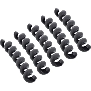 5er Pack InLine® Kabelspirale, Kabelmanager 1-fach, 100x16mm, schwarz